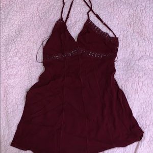 Flowy burgundy dress